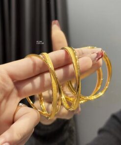 Kiềng Tay Vàng KTJ Bản Tròn Trơn 4li – Thiết Kế Tối Giản, Đẳng Cấp & Thời Thượng