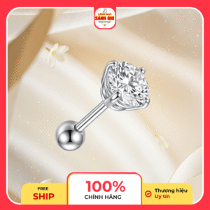 Hoa tai nụ đá chốt ren