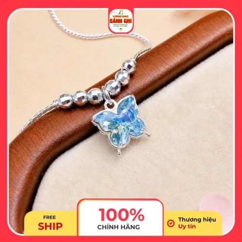 dây chuyền bạc hình bươm bướm 1 16
