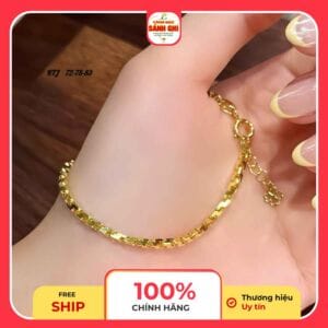 Lắc Tay Layering Vàng Tây Hiện Đại