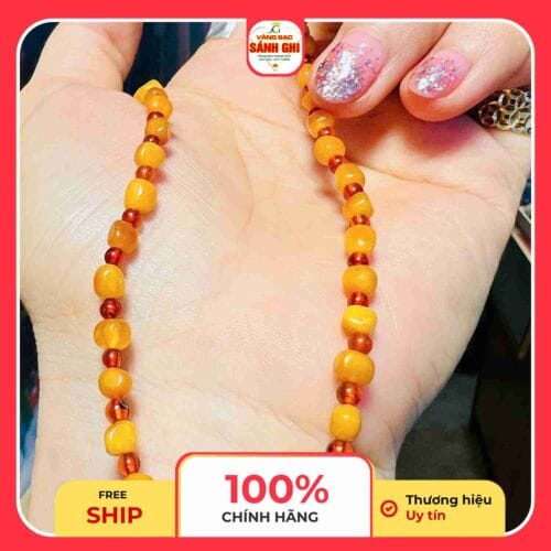 Dây chuyền hổ phách cho bé-Sale chỉ còn 270k 1 3 6 11zon