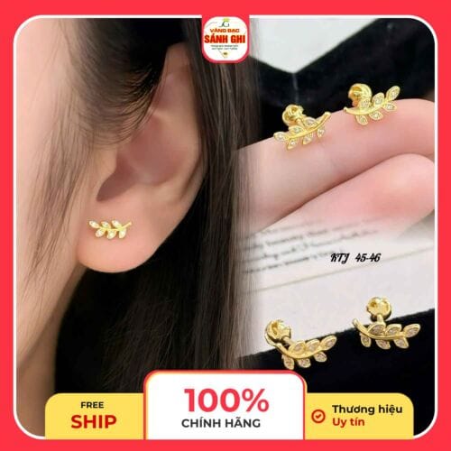 Bông Tai Nhỏ Xinh Vàng Tây 1 7 5 11zon