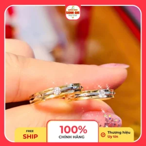 Nhẫn cưới vàng tây 10k lót lòng bên trong