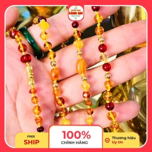 Dây chuyền hổ phách thiên nhiên