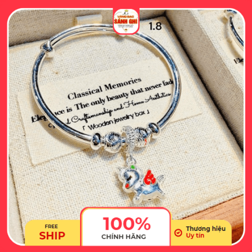 Lắc tay bạc nõn, charm ngựa, có nới chỉnh size 1 Screenshot 2026 05 03 155502