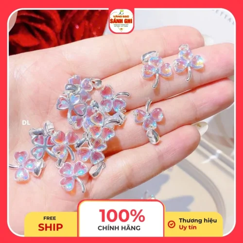 Charm bạc cỏ ba lá và thiên nga 1 Khung san pham 11 1 11